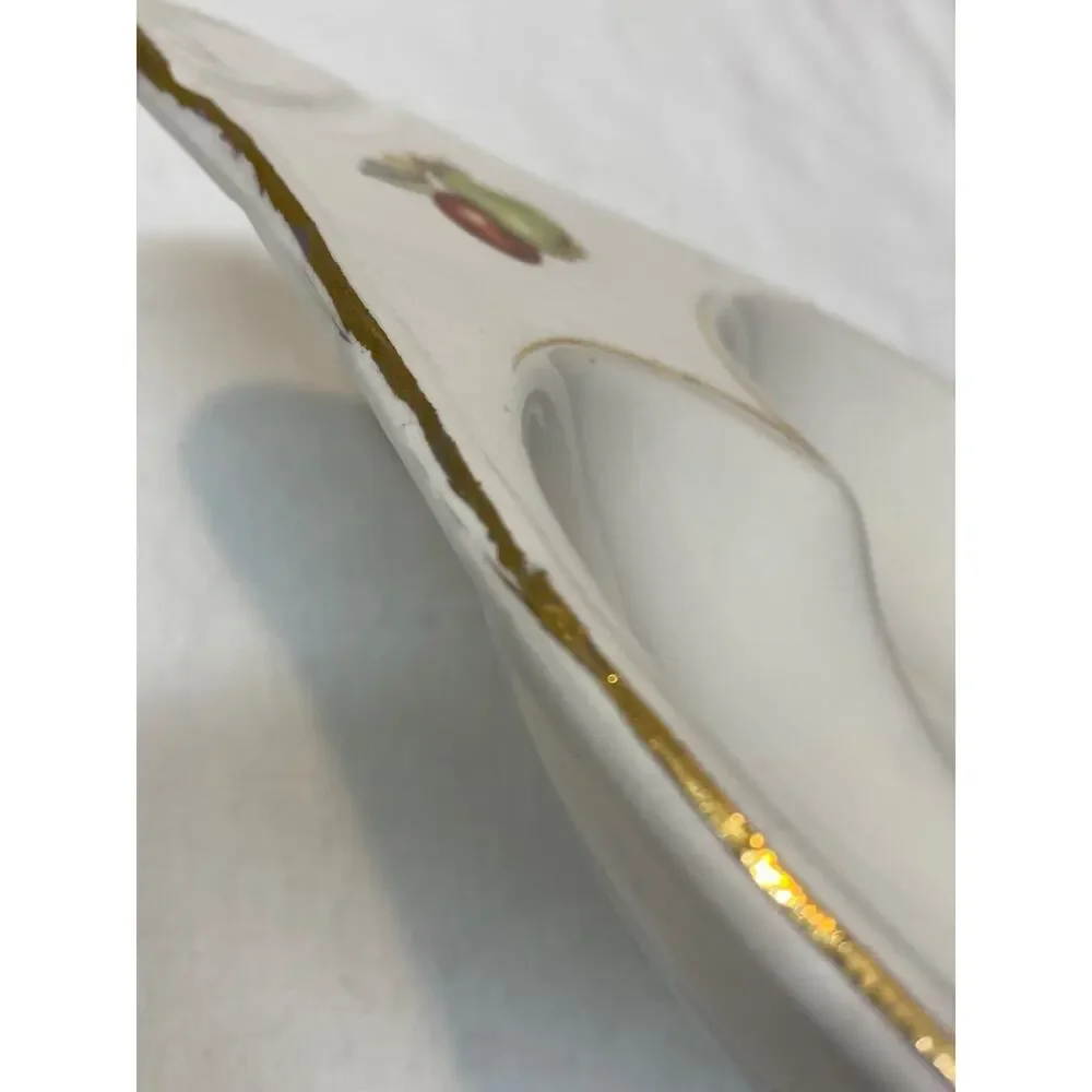 Vintage Nasco Del Coronado 3 Pottery Fruit & Nut Heart Shaped Bowls
